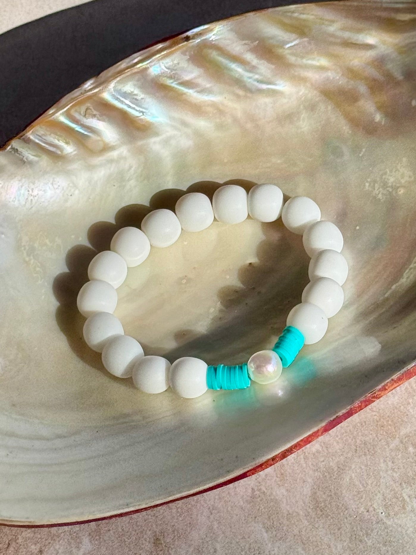 Island Glow - Turquoise + White Resin