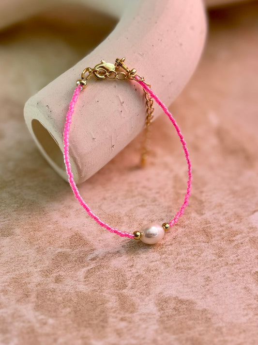 Pink Musk Pearl Bracelet