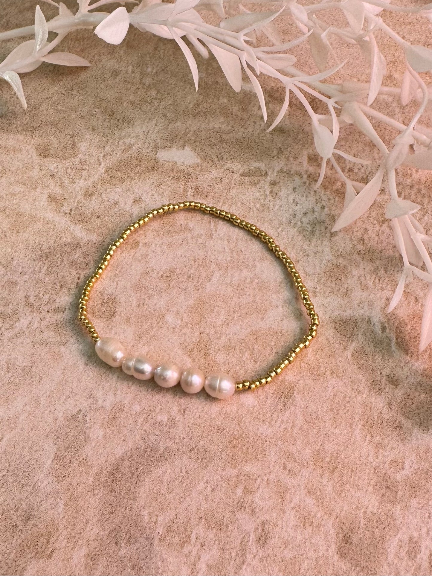 Baroque Pearl Bracelet - 5 Pearls