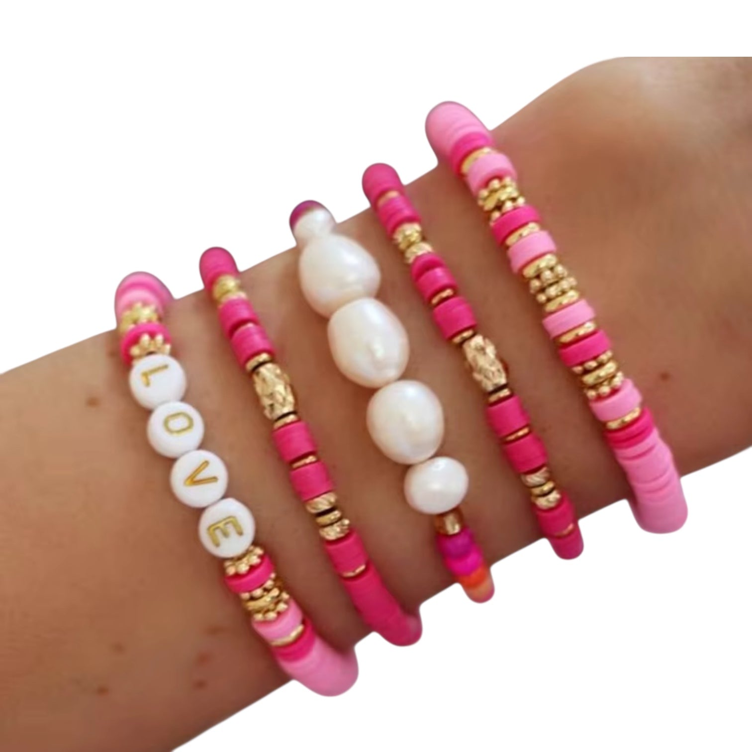 Bubblegum Bead Bracelet
